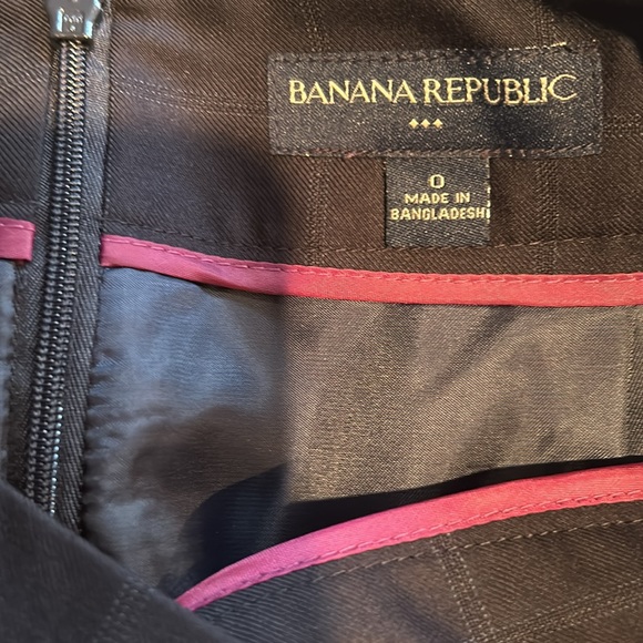 Banana Republic:A-line Skirt Blue w/Light Blue Check Detail 0. 15% off 2+ bundle - Picture 4 of 4